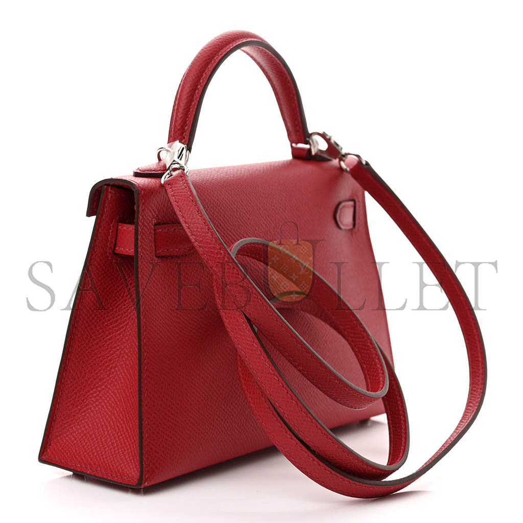 HERMÈS MASTER MINI KELLY II EPSOM ROUGE PIMENT (19*12*5.5cm)